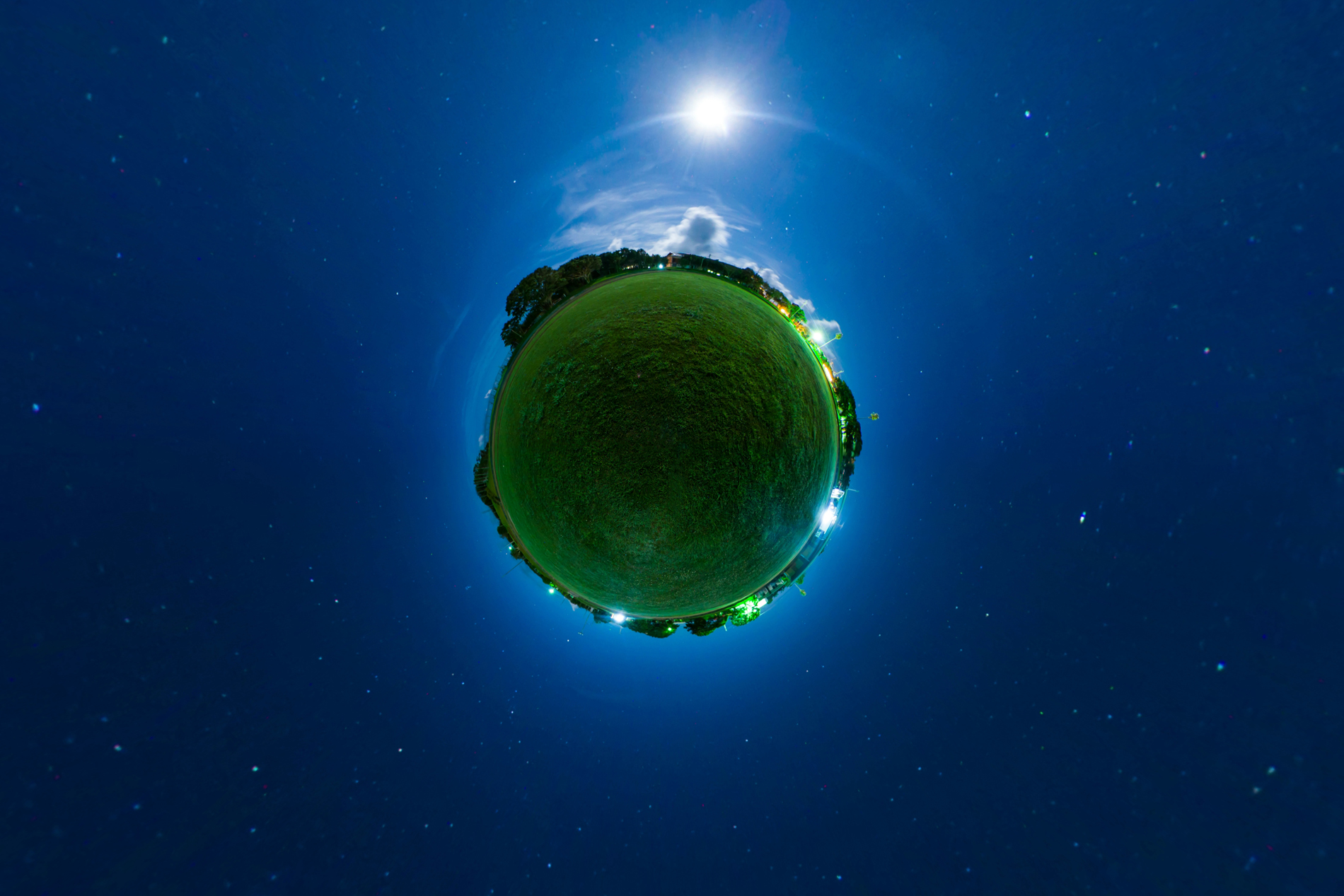360度で写す種子島の夜空